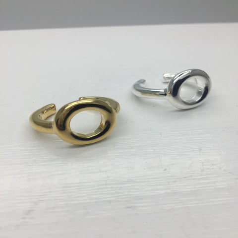 Silver/Gold moon rings