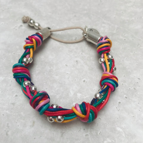 Multi-Coloured Knot Bracelet