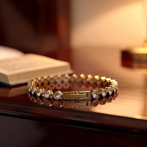 Tennis bracelet with cubic zirconia stones