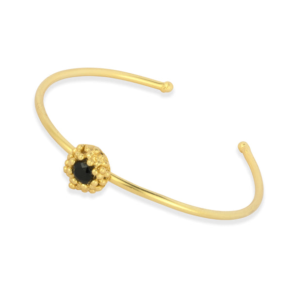 Flower charm bangle