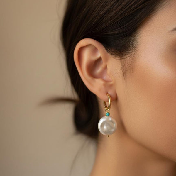 Mother of pearl drop earrings