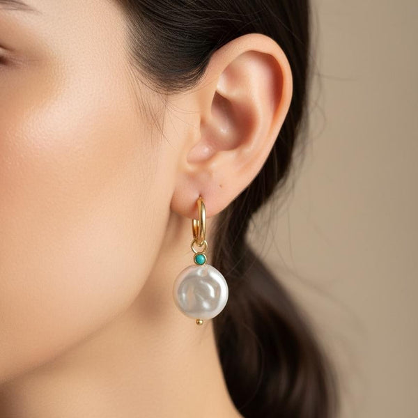 Mother of pearl drop earrings