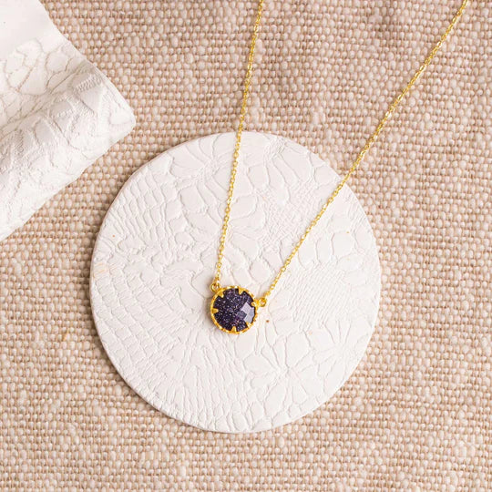 Blue gemstone necklace