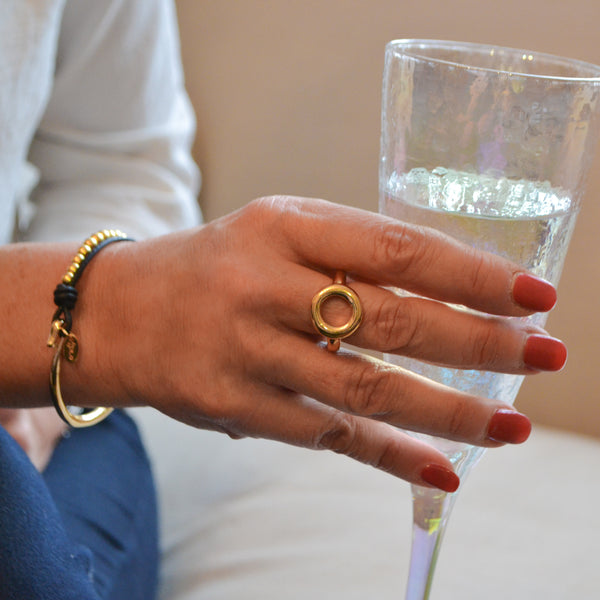 Silver/Gold moon rings