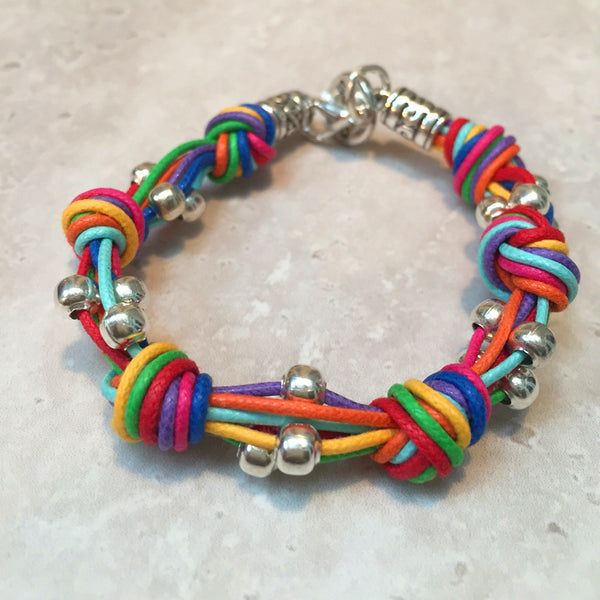 Multi Coloured Knot Bracelet