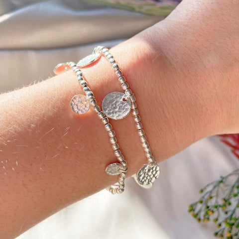 Libra coin bracelet silver